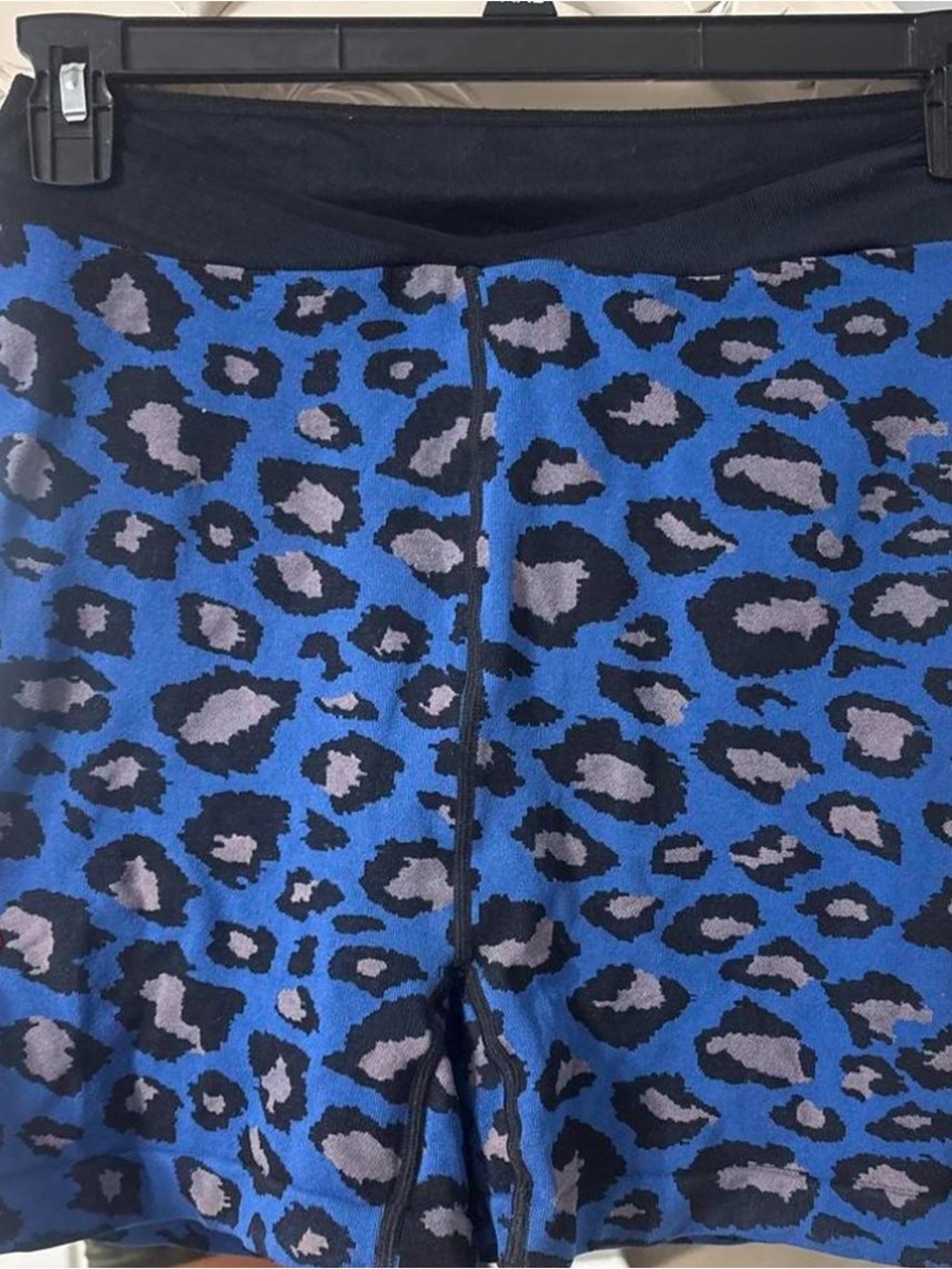 FREE PEOPLE MOVEMENT Blue Leopard Print Women's Shorts